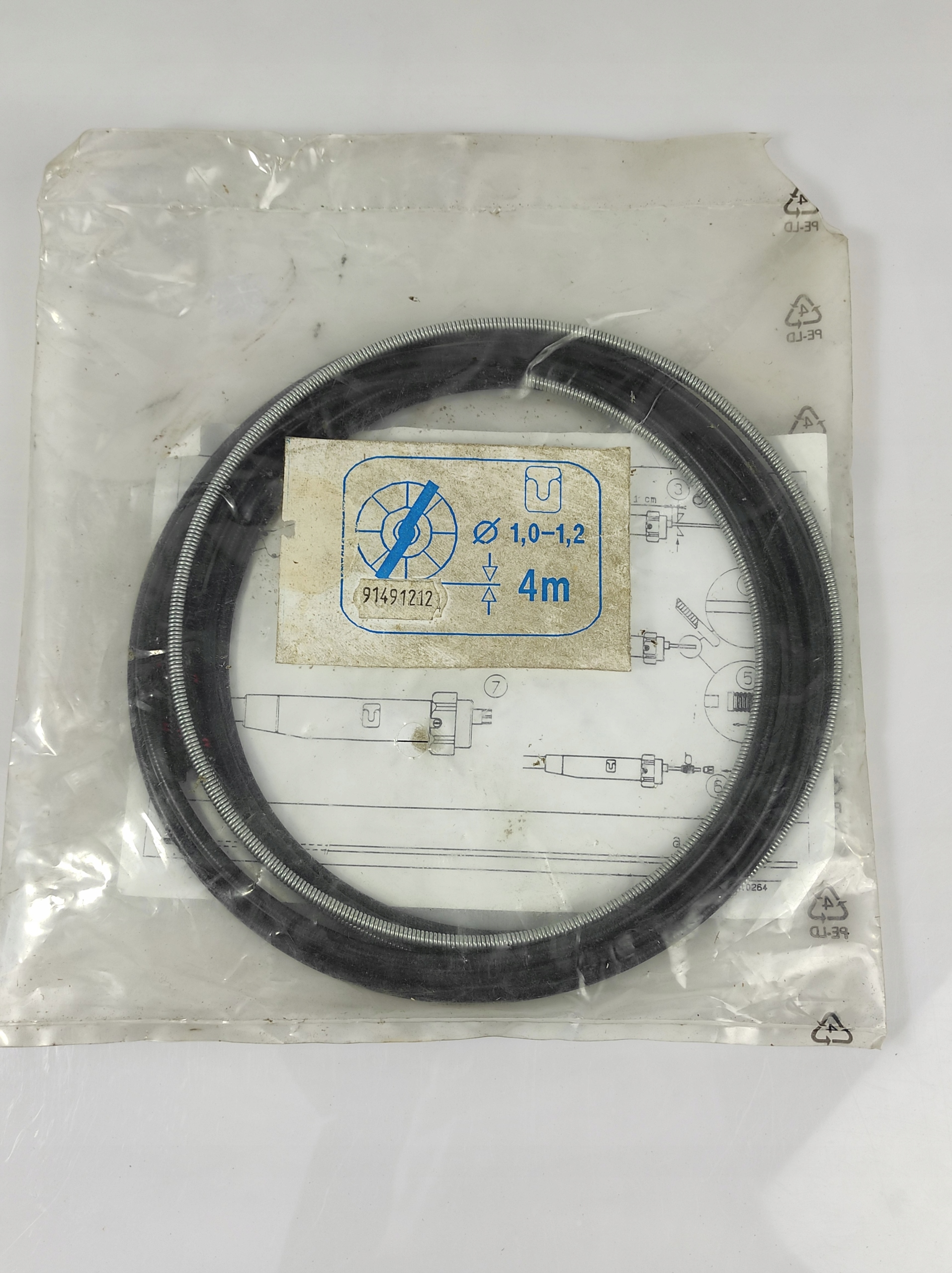 PROWADNIK DRUTU SPIRALA MIGOMAT 4m 1,0-1,2mm Kod producenta 1