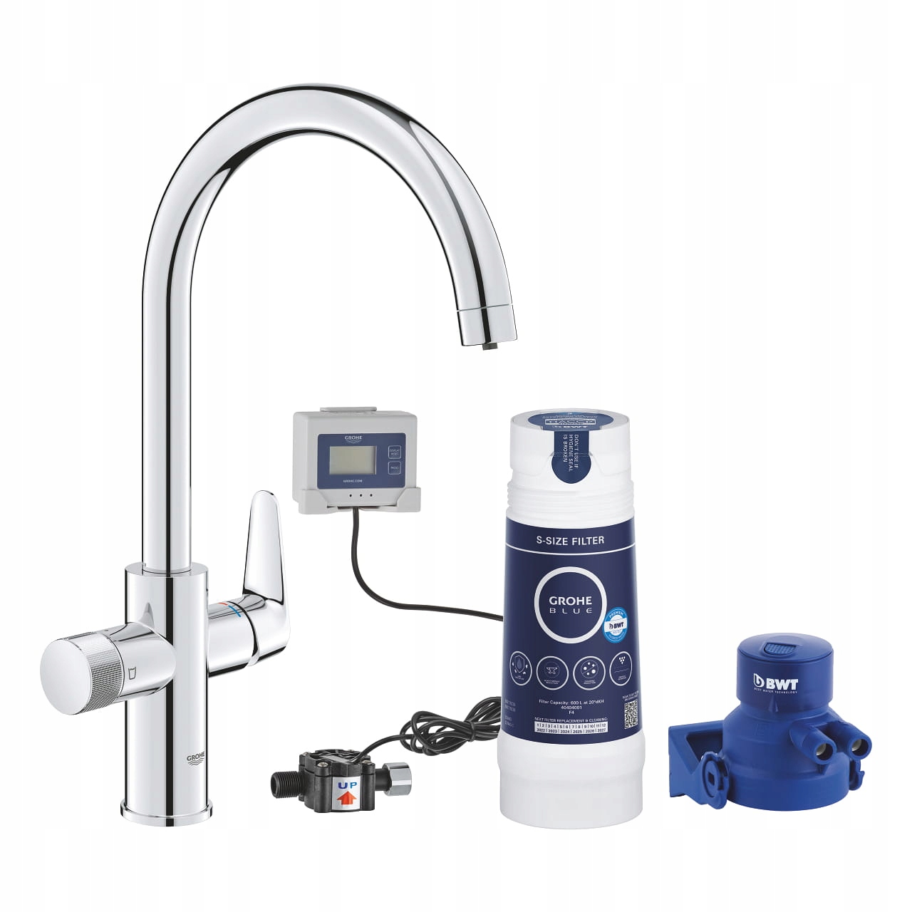 Grohe Blue Pure Baucurve bateria kuchenna filtrująca i filtr 30581000 chrom