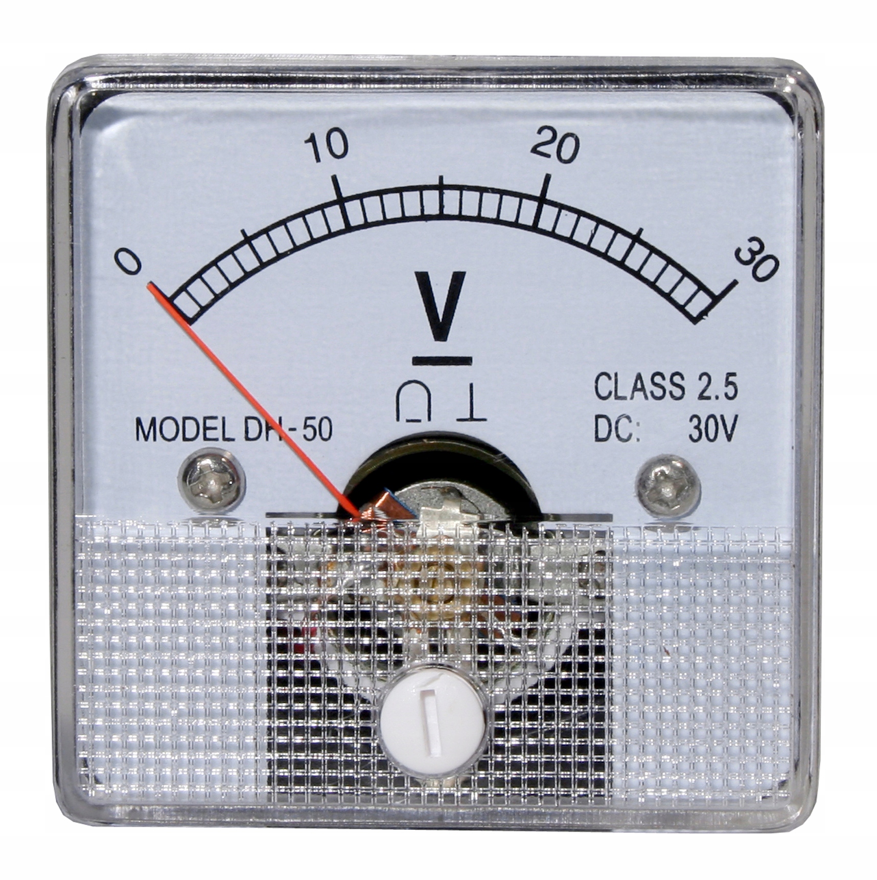 Miernik analogowy woltomierz 30V kwadratowy Marka Prolech