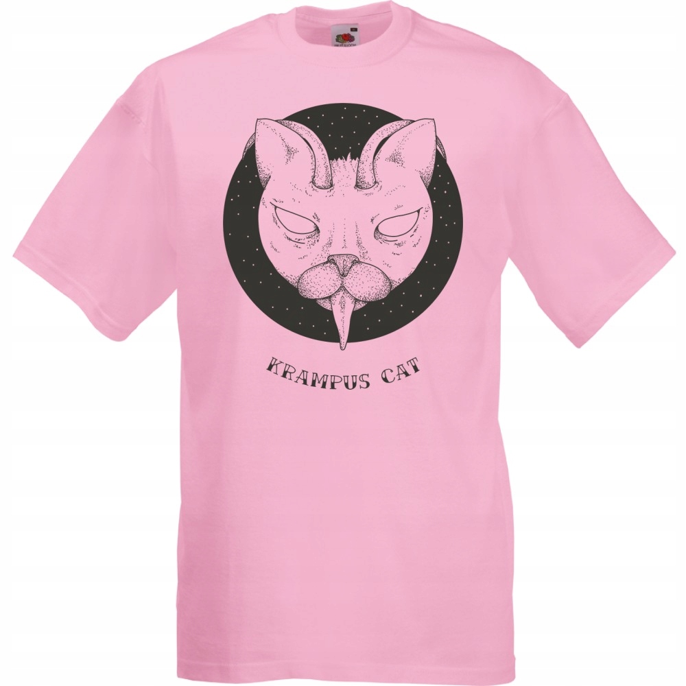 

Koszulka krampus cat kot M różowa