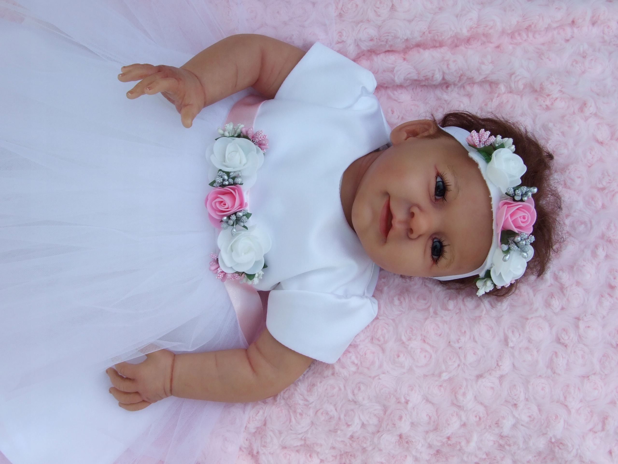 Modna Sukieneczka do chrztu *HIT LATA* 74r Kolor różowy