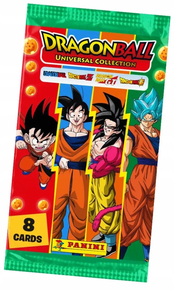 DRAGON BALL UNIVERSAL COLLECTION KARTY KOLEKCJONERA PANINI SASZETKA 8 KART Numer czasopisma 1