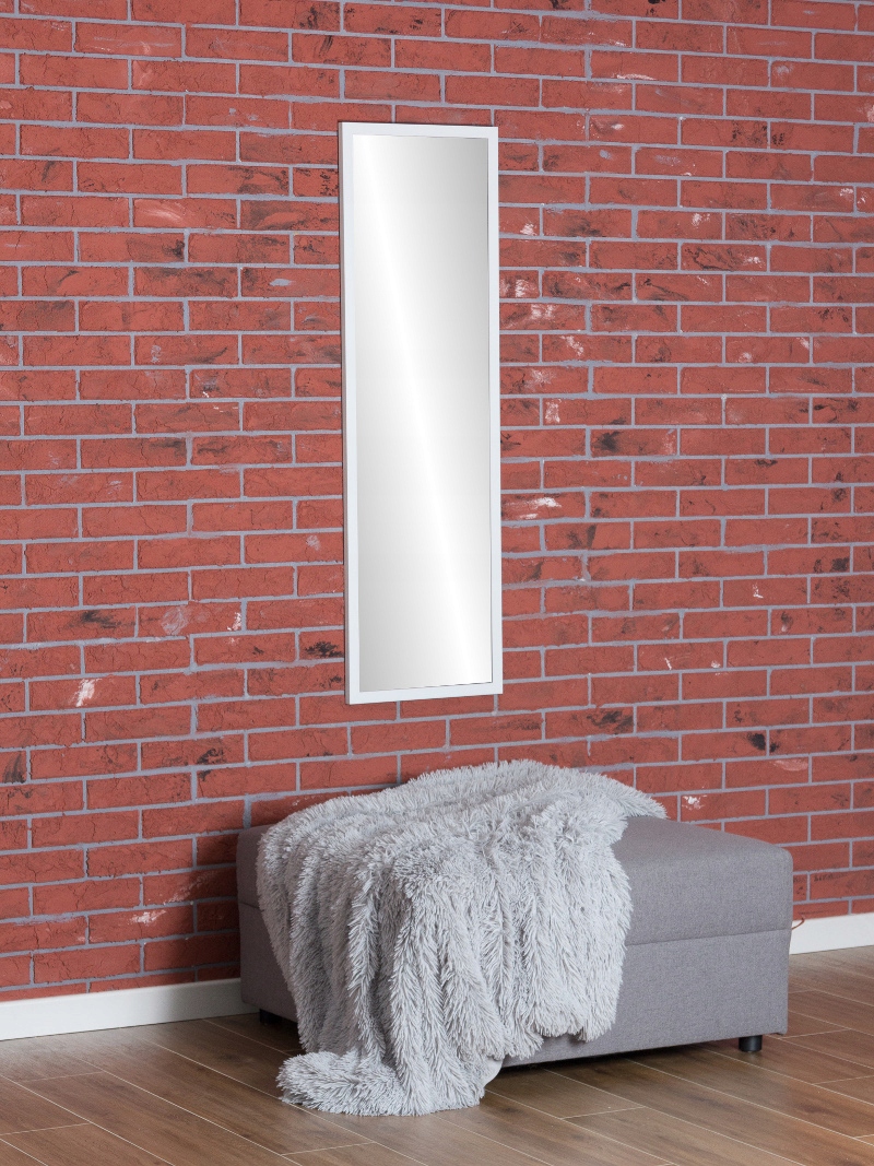 LUSTRO 125X35 w RAMIE wąskiej PREMIUM białe czarne Marka Profilmat