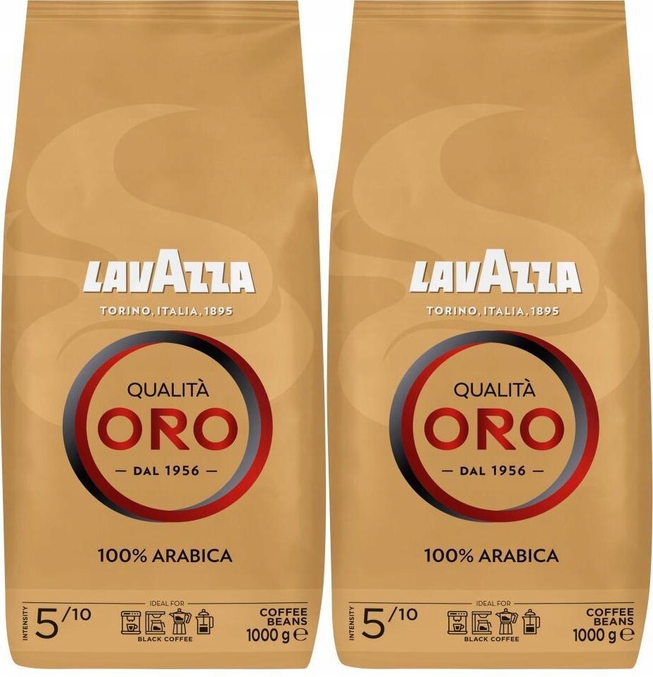 Zestaw 2x kawa ziarnista Lavazza Qualita Oro 1kg