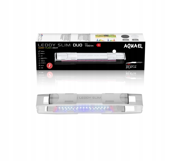 Aquael Leddy SlimDuo 16W Sunny Plant&Night Bílá