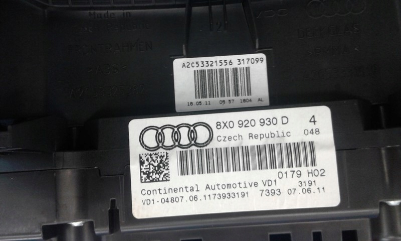 dials dials AUDI A1 8X0 11R 1,6 TDI