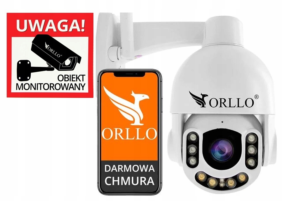 Kamera Ip Orllo Z7 Pro zewnętrzna obrotowa Gsm 4MPx