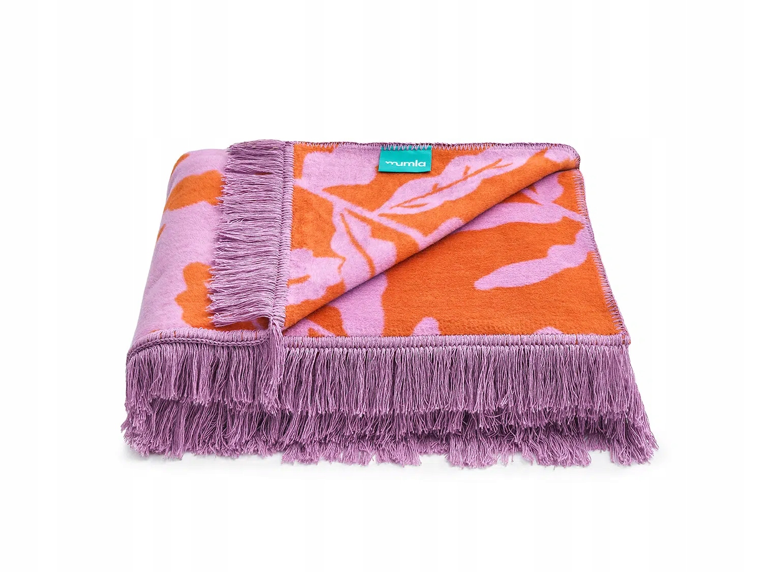 

koc pomarańczowe kwiaty 150 x 200 cm Mumla