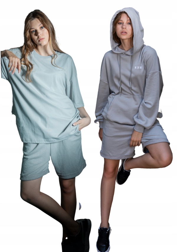 

Komplet Dres damski trzyczęściowy bluza szorty S/m