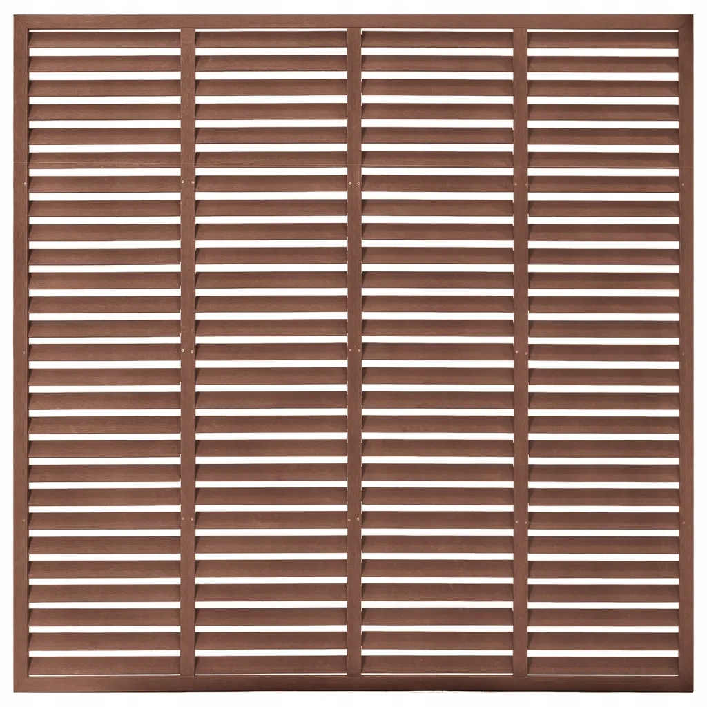 Žaluziový plotový panel hnědý 180 x 180 cm z Wpc a Pvc