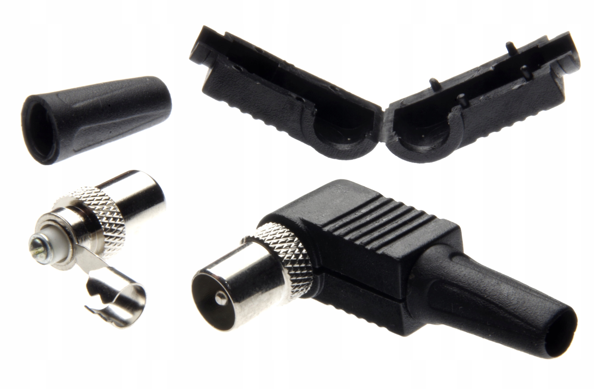 

Wtyk antenowy Tv kątowy do płaskich telewizorów