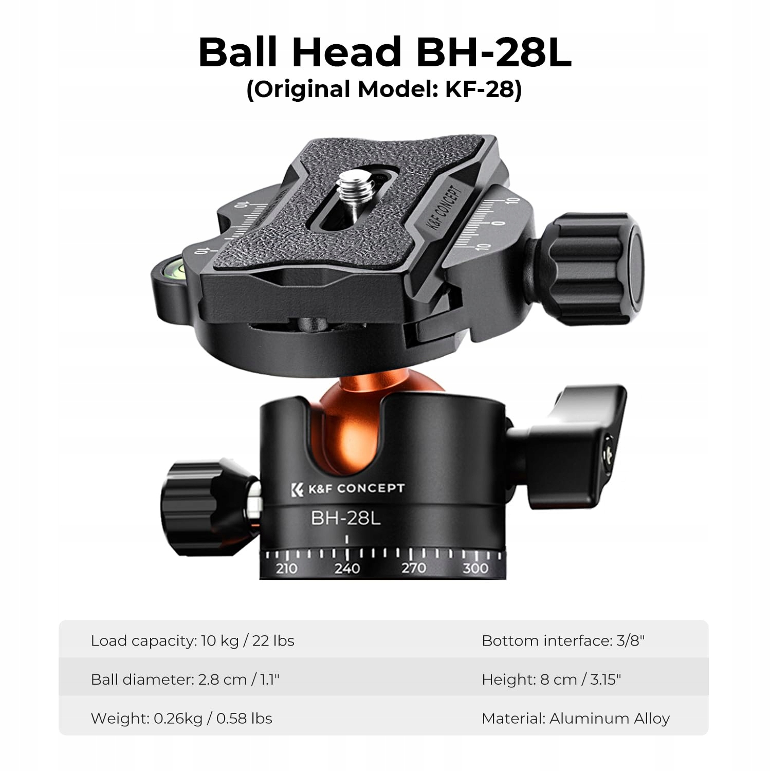K&F CONCEPT Statyw 238CM 90° Kolumna 360° Panorama Torba Tripod Kamera — miniatura 6