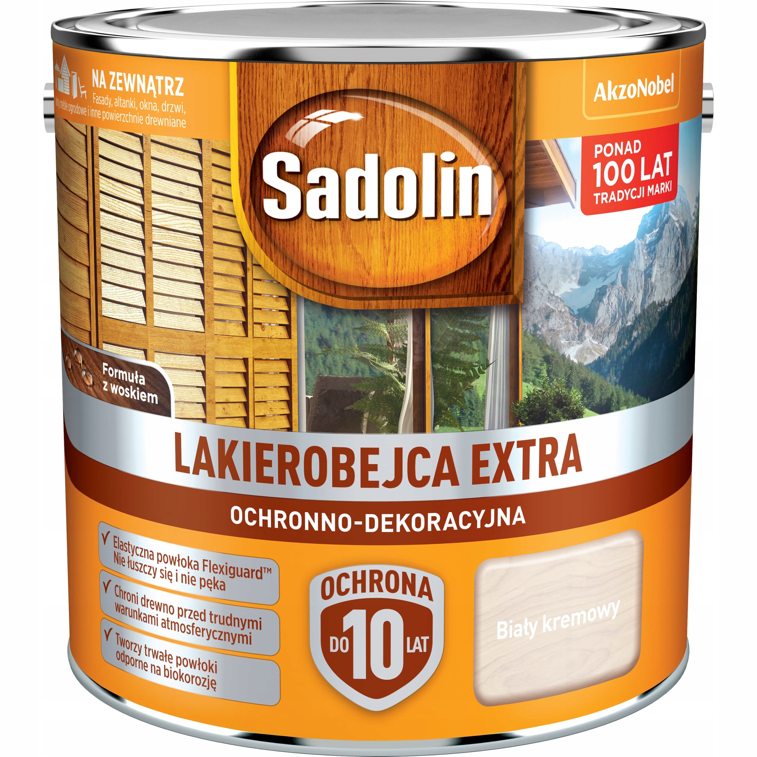 Sadolin ExTRA Biały Kremowy lakierobejca 2,5l