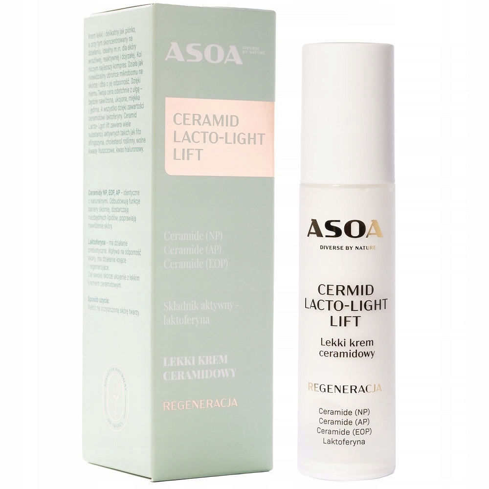 Asoa Lacto-light Lift Lehký Ceramidový Krém 50 ml