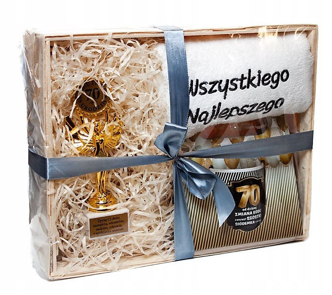 

Na 70 Urodziny Ręcznik Kubek Statuetka