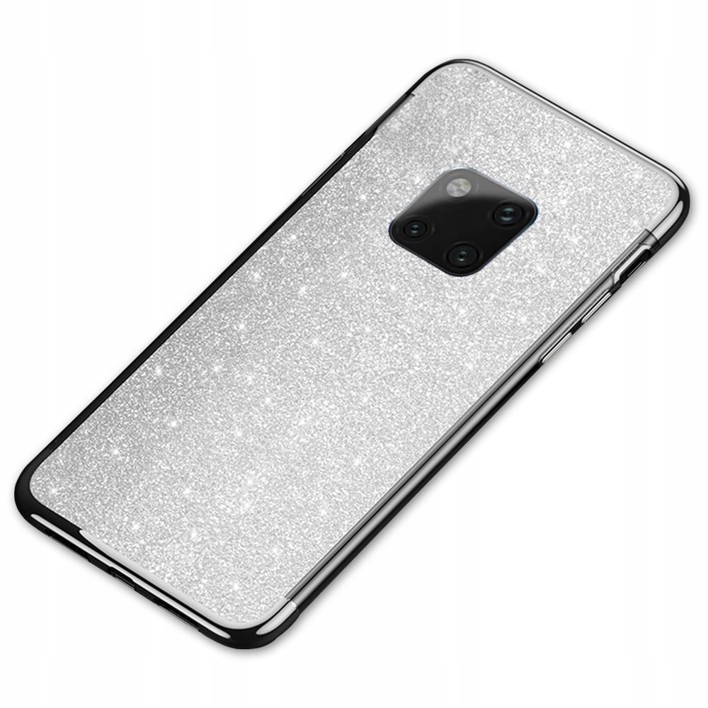 

Etui Brokatowe Srebrne do Huawei Mate 20 Pro