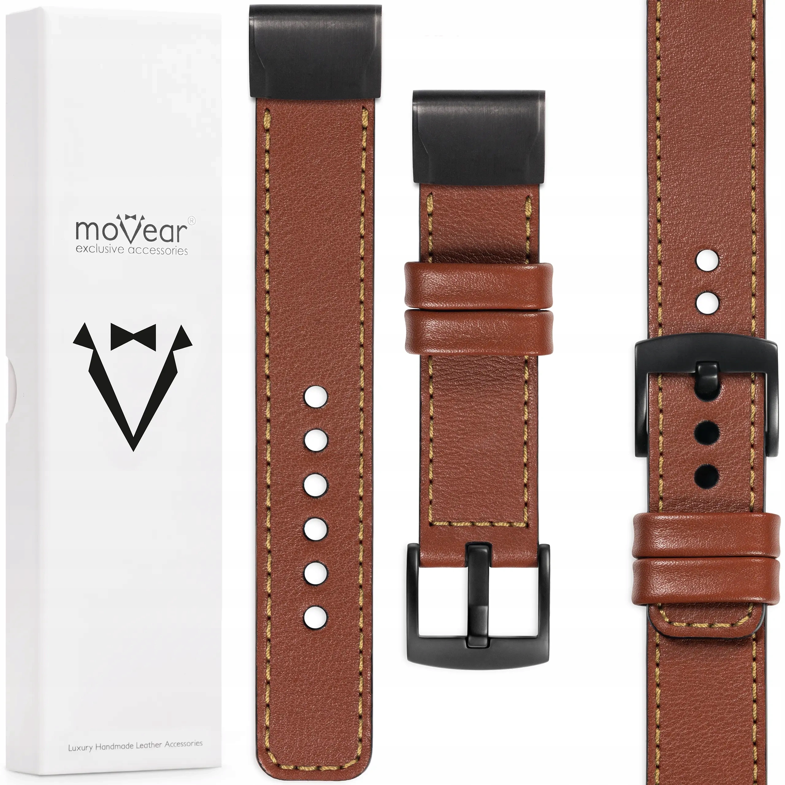 Pásek pro QuickFit 26 Garmin Fenix 8X 7X 6X 5X Epix premium italská kůže