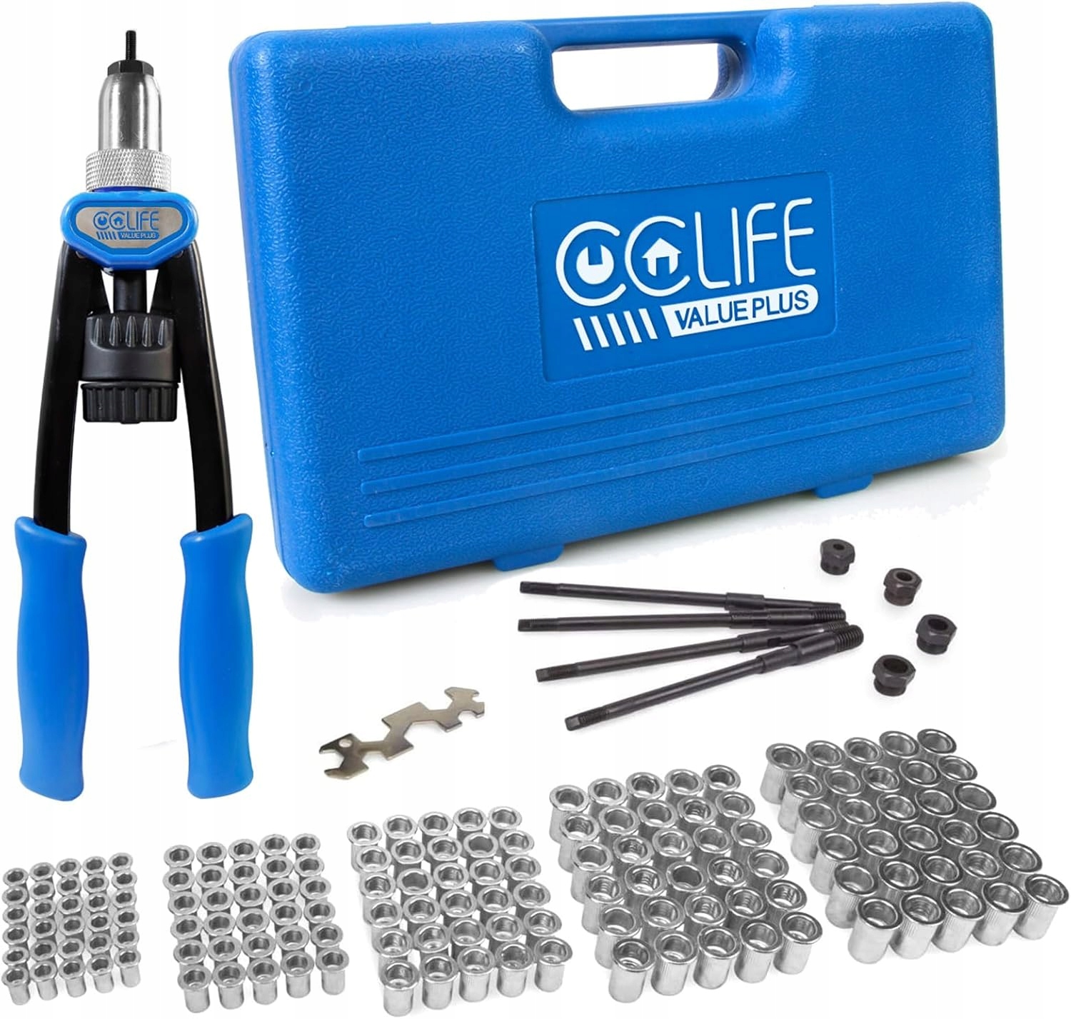 Cclife Profesionálna sada náradia na nitovanie M5-M12 150 nitovacích matíc
