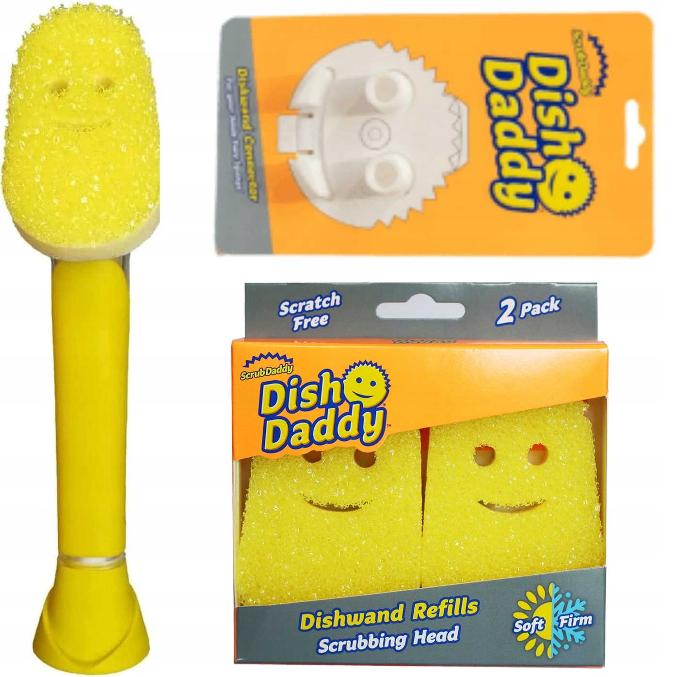Levně Scrub Daddy Dish Daddy myčka na nádobí držák 2x zásoba