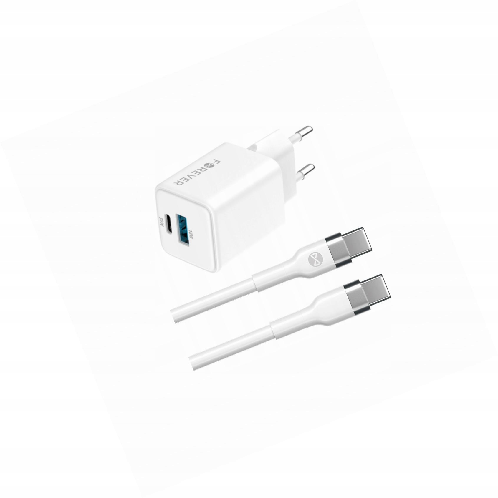 Szybka ładowarka GaN 30W 2 wejścia długim z kablem 2m do Oppo A74 4G
