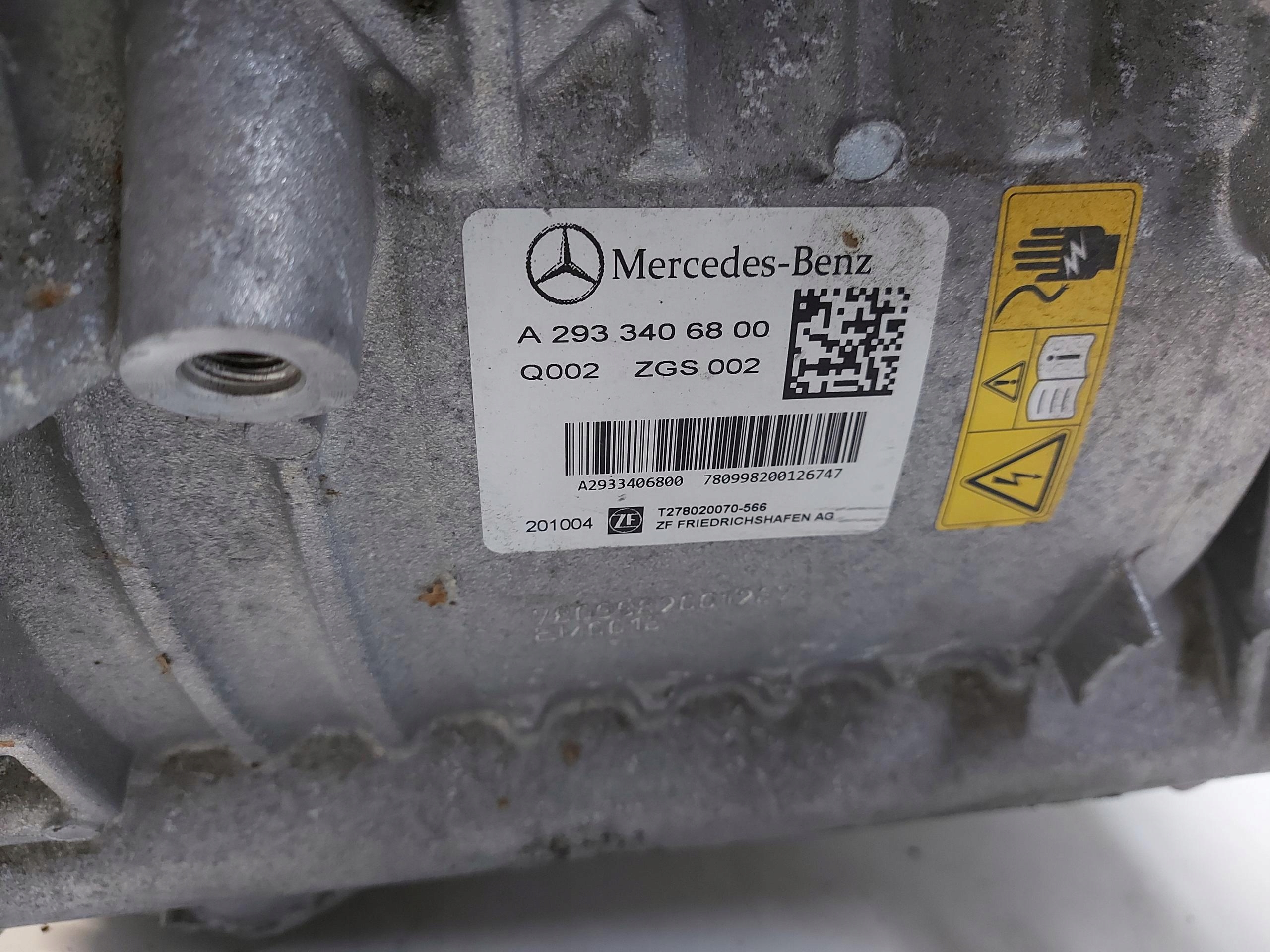 Mercedes EQC 400 W293 engine electrical front A2939012300 A2933406800