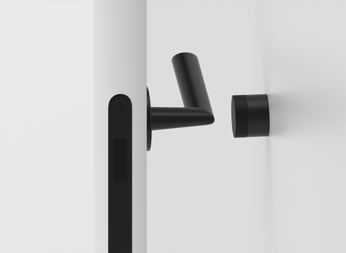 Odbojnik ścienny, stoper do drzwi, walec, czarny Kod producenta OSNWMCZ