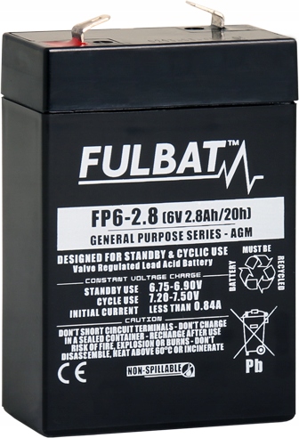 

Akumulator Fulbat FP6-2.8 Vrla Agm 6V 2.8Ah