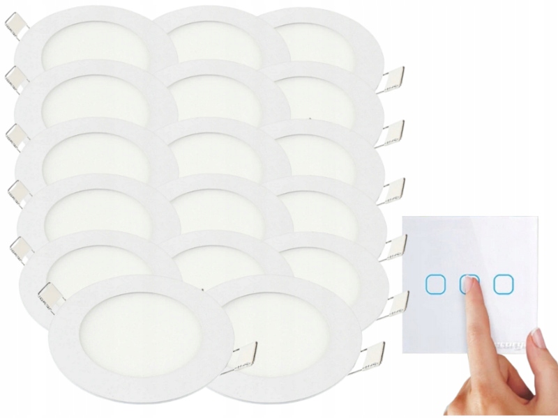 Sada Halogenové stropní lampy 3W 17x Vypínač