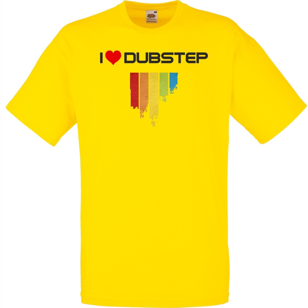 

Koszulka z nadrukiem dubstep dub S żółta jaskrawa