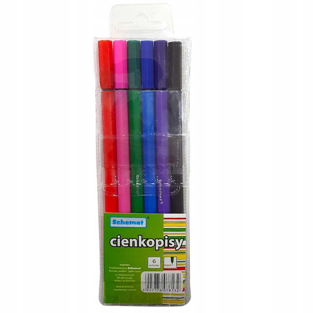 cienkopis 6szt. kolorowy 0.4mm | 8132 — 7