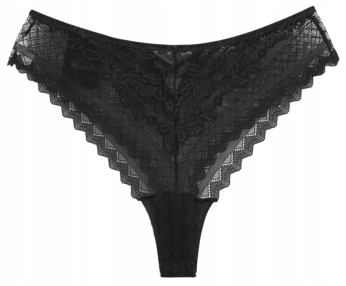 L/XL/ Koronkowe stringi brazyliany * czarne * S/M Marka Inna marka