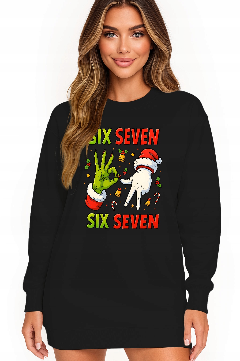 Mikina Vánoční Oversize Šaty Six Seven 67 Dárek K Vánocům M
