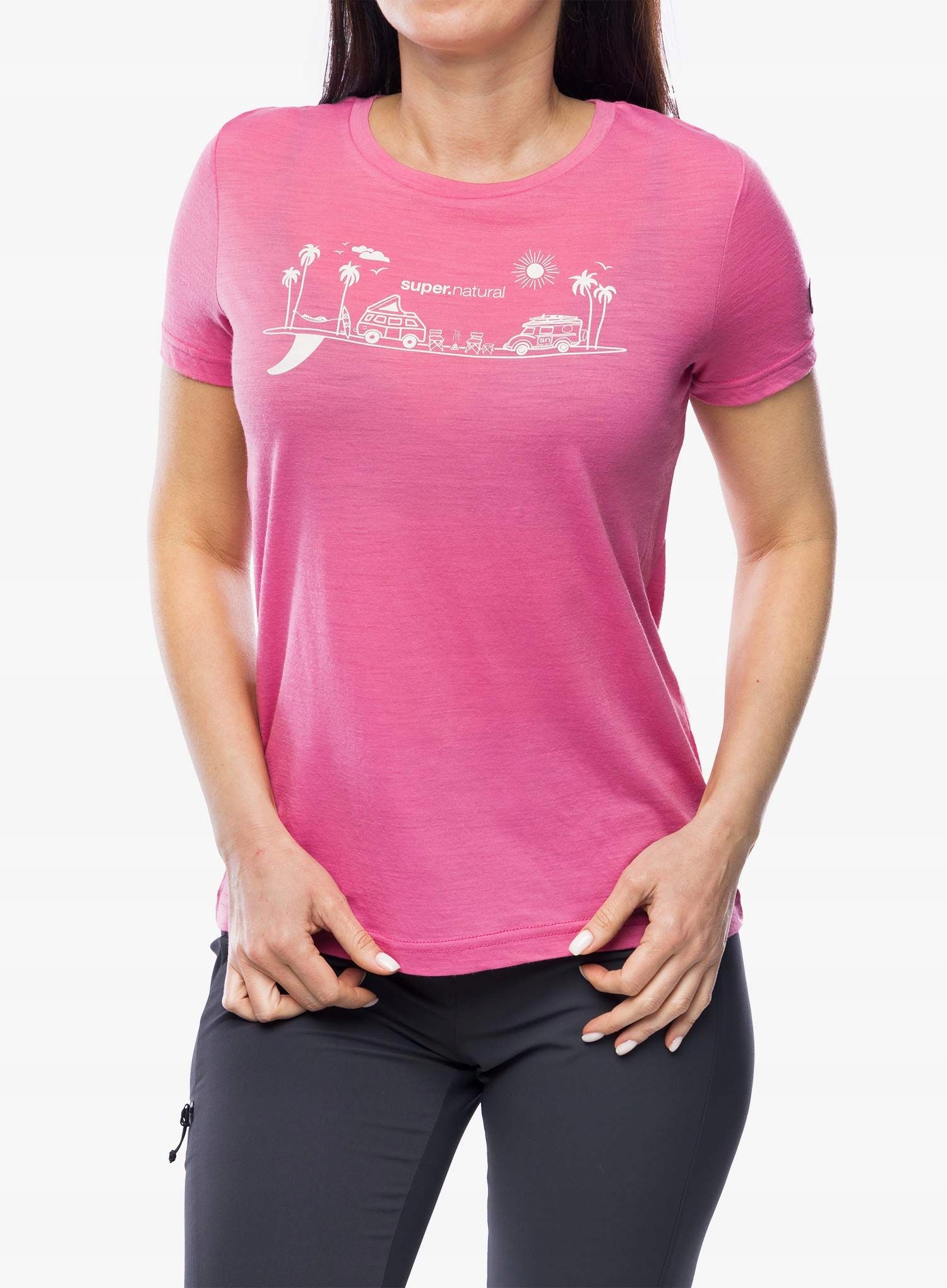 Dámské tričko s potiskem Super.natural All On Board Tee gin fizz M