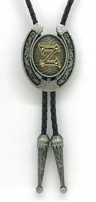 Kravata country western bolo podkova s iniciálou Z zbyszek zygmunt zenek