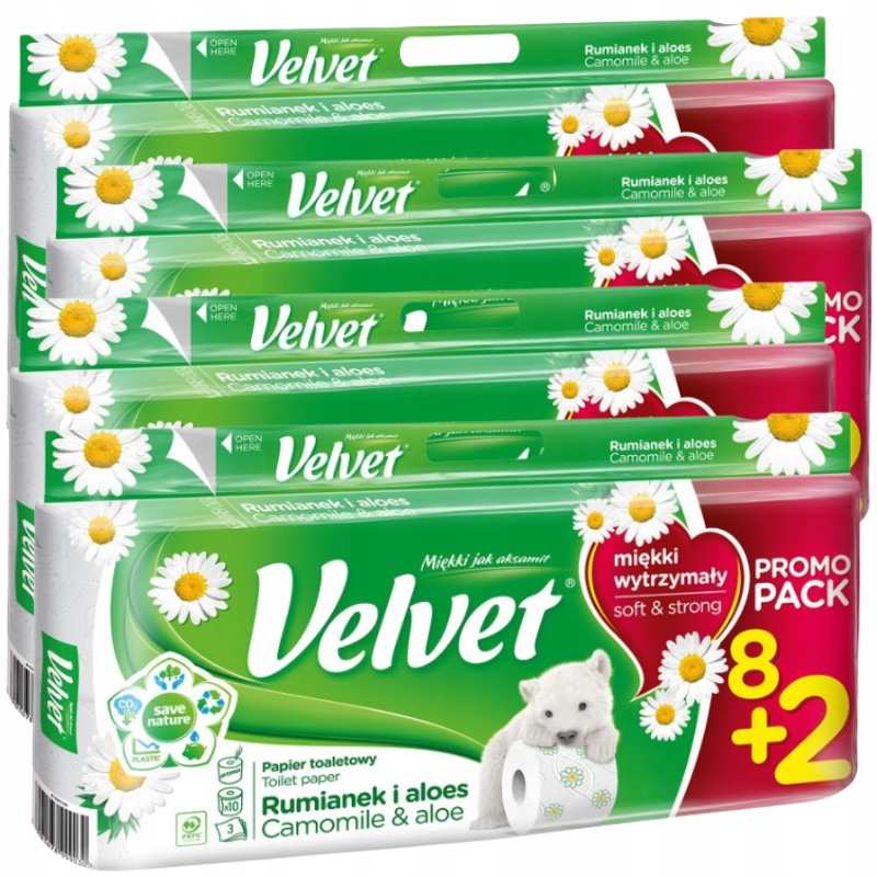 

Velvet Rumianek i Aloes Papier Toaletowy 40 Rolek