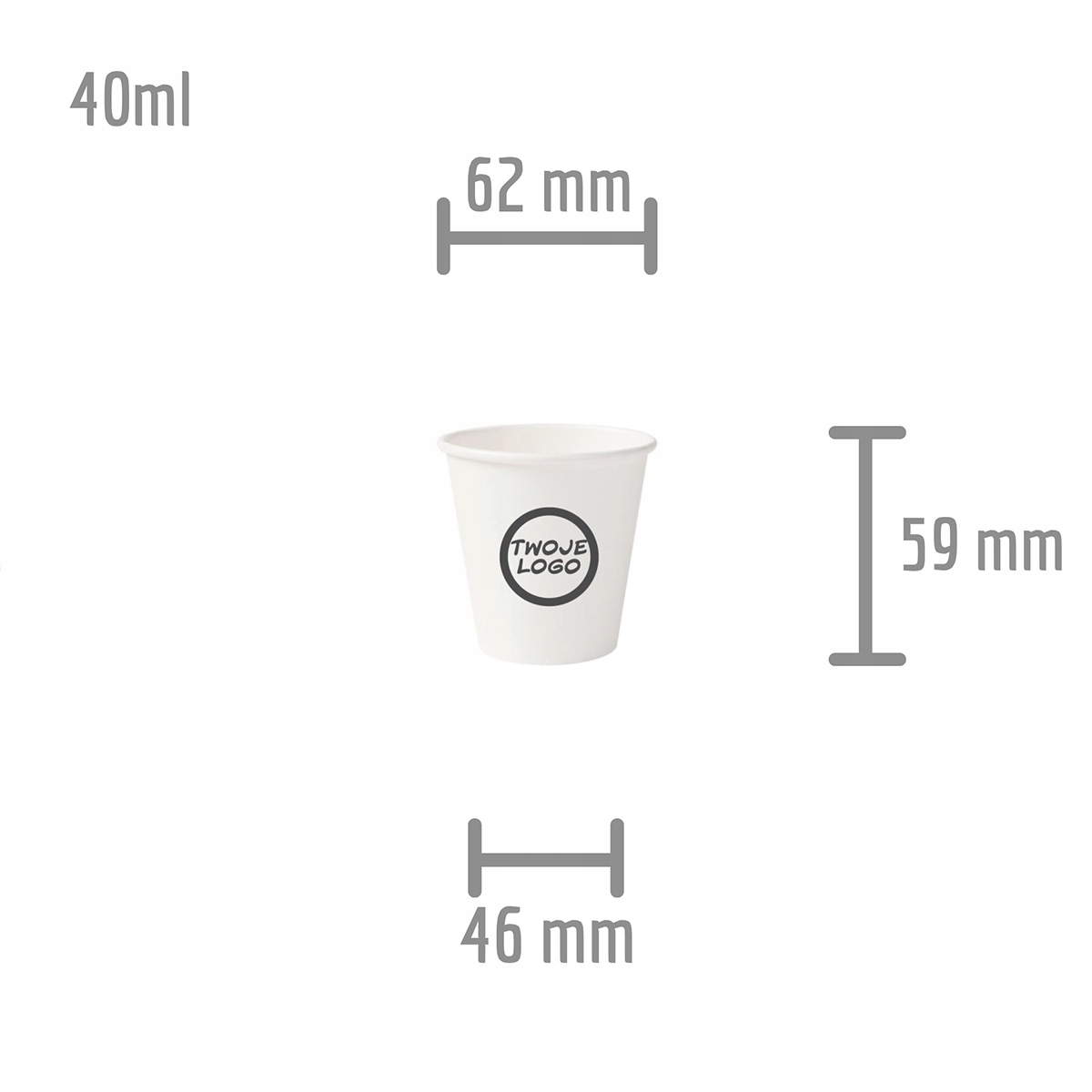 s potiskem Papírové kelímky 40 ml 1000 kusů