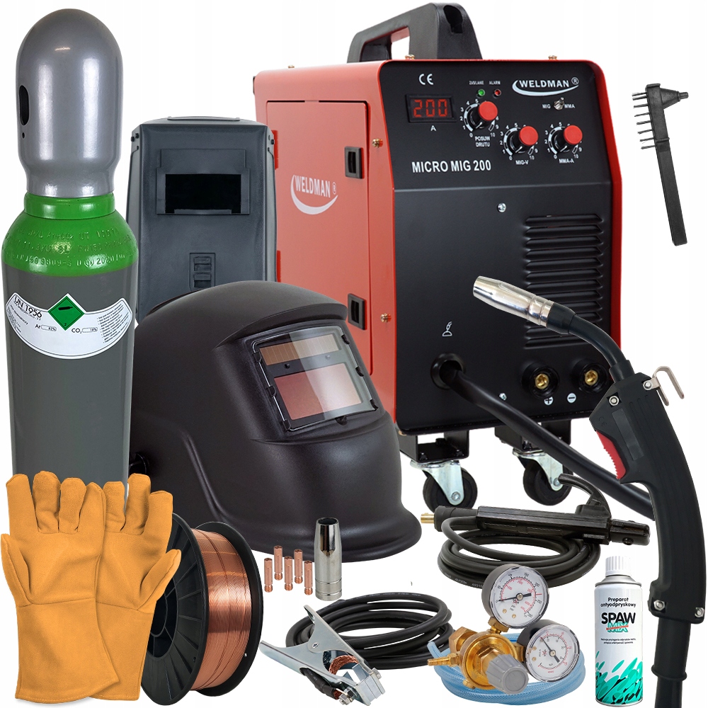 

Migomat 2w1 spawarka Micro Mig 200 Mma 230V Zestaw