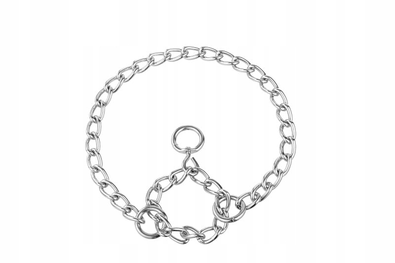 Kovový obojek Řetěz 40-50 cm, stříbrný