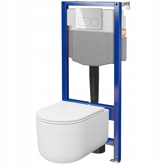 Zestaw podtynkowy Aqua 50 (miska Intro, deska, przycisk chrom) S4003-053