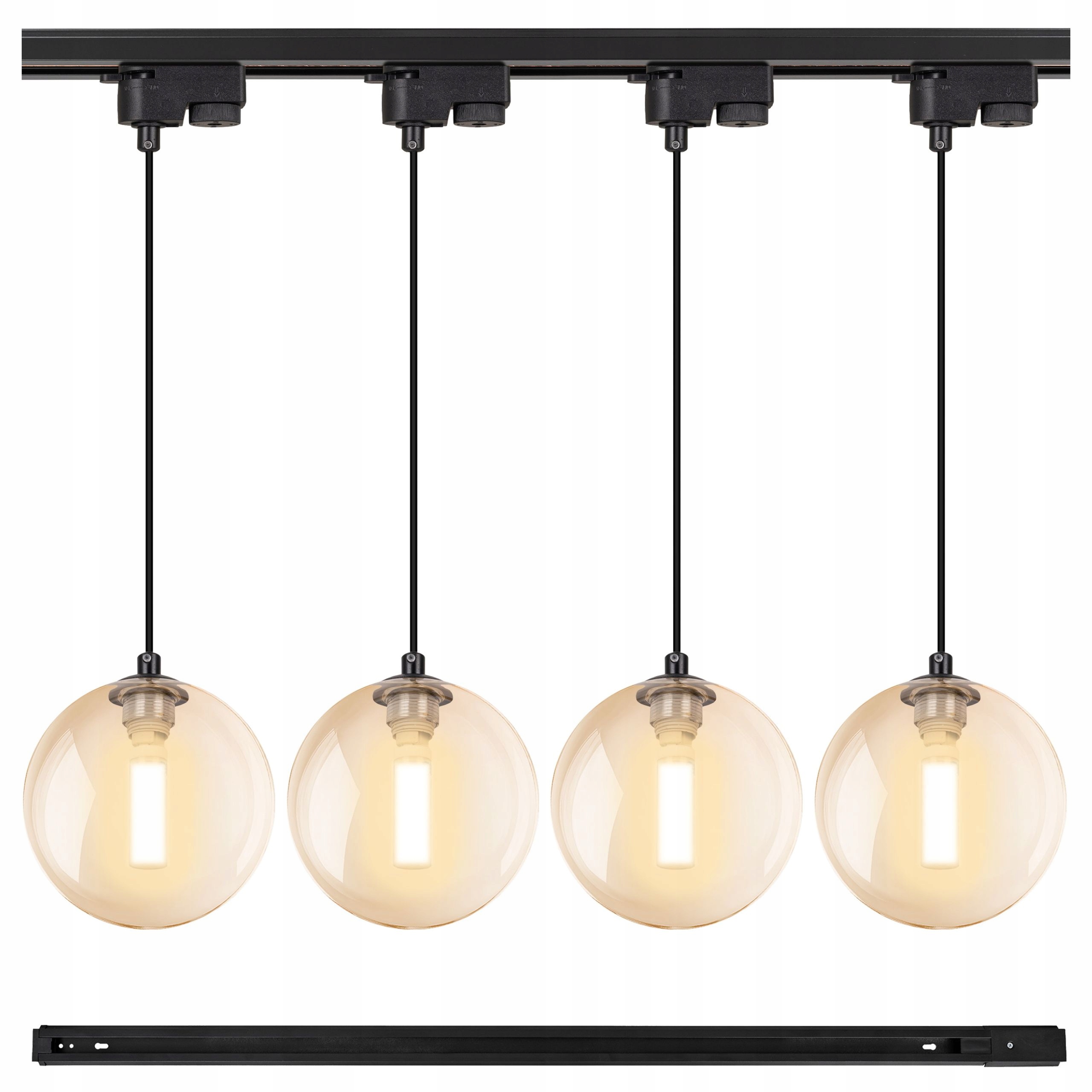 Stropná lampa Loft Koľajnicové osvetlenie Luster Mobilná guľa 4x Závesná