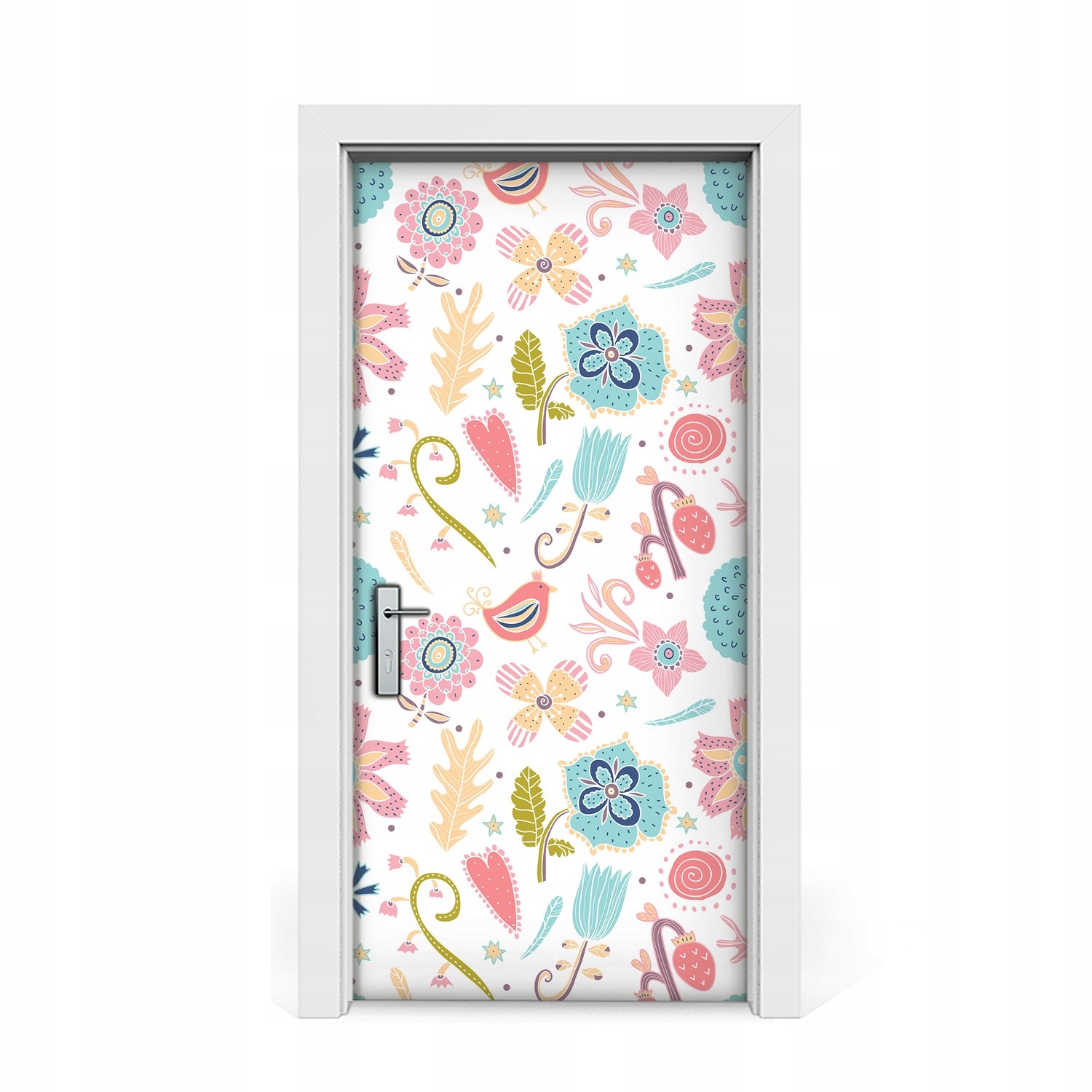 

Naklejka na drzwi okleina Kolorowe wzory 95x205