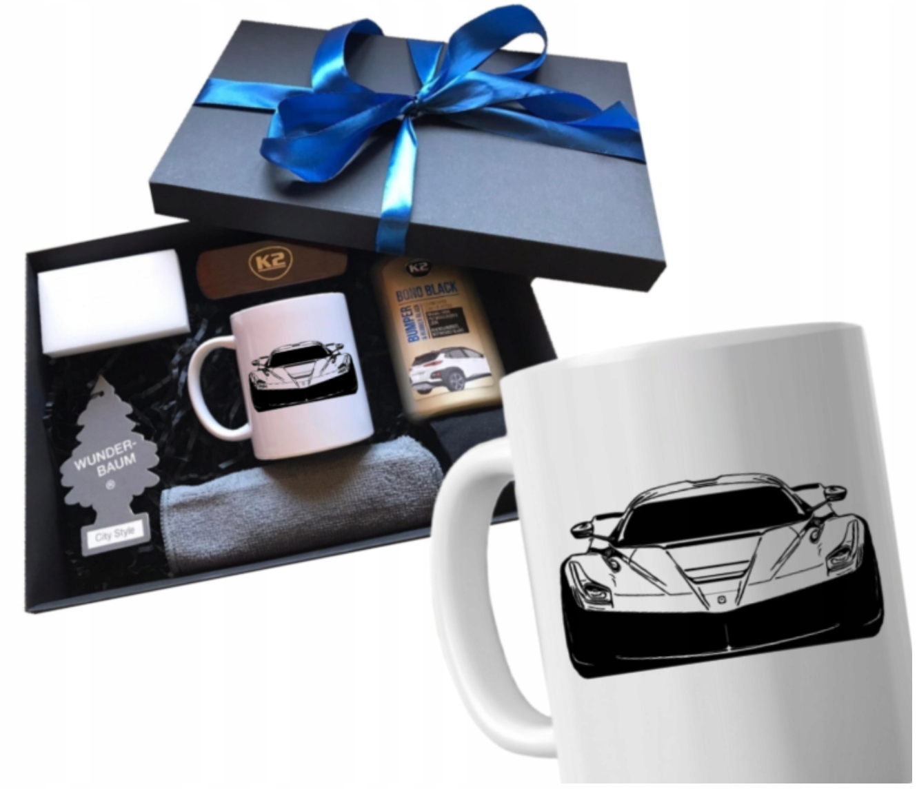 Sada hrnků s vychytávkami Dárek k narozeninám a jmeninám pro řidiče auta Ferrari