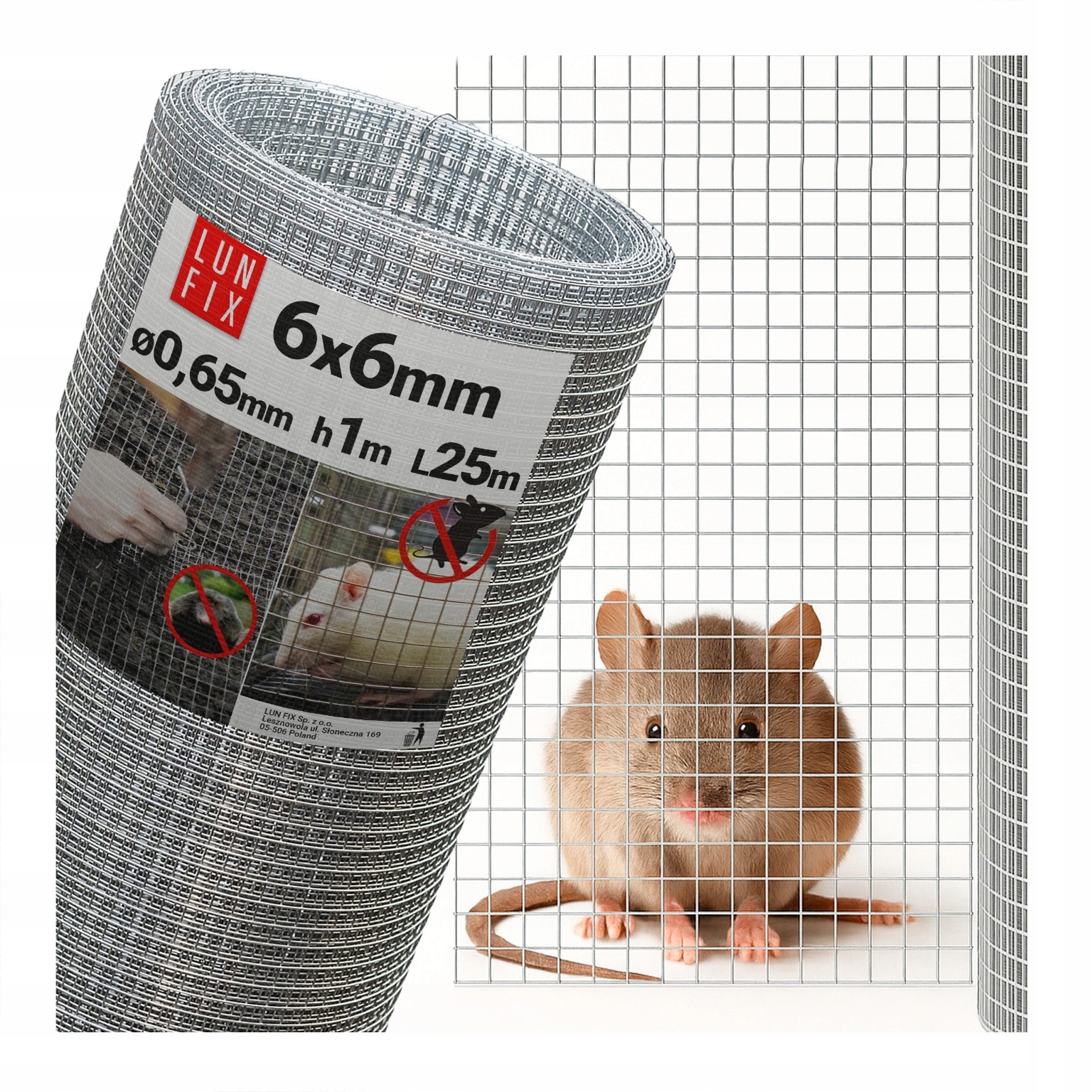 Síť proti krtkům pro hlodavce, svařovaná, chovná, malá očka, pozink, 100 cm x 25 m