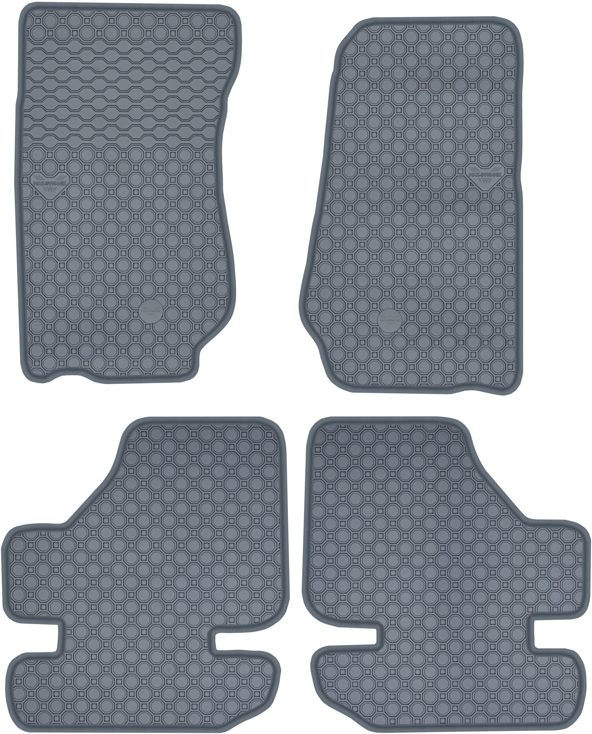 Jeep Wrangler II 2D 2007-2011 Koberce Šedé