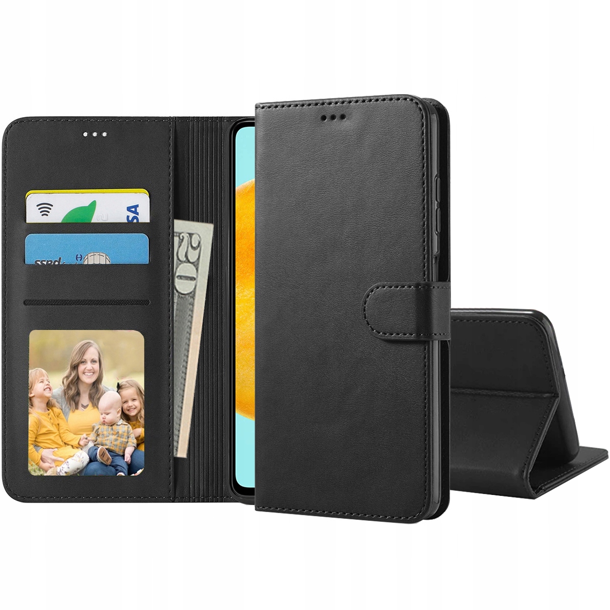 

Etui do Samsung Galaxy S22 Portfel Skóra Szkło