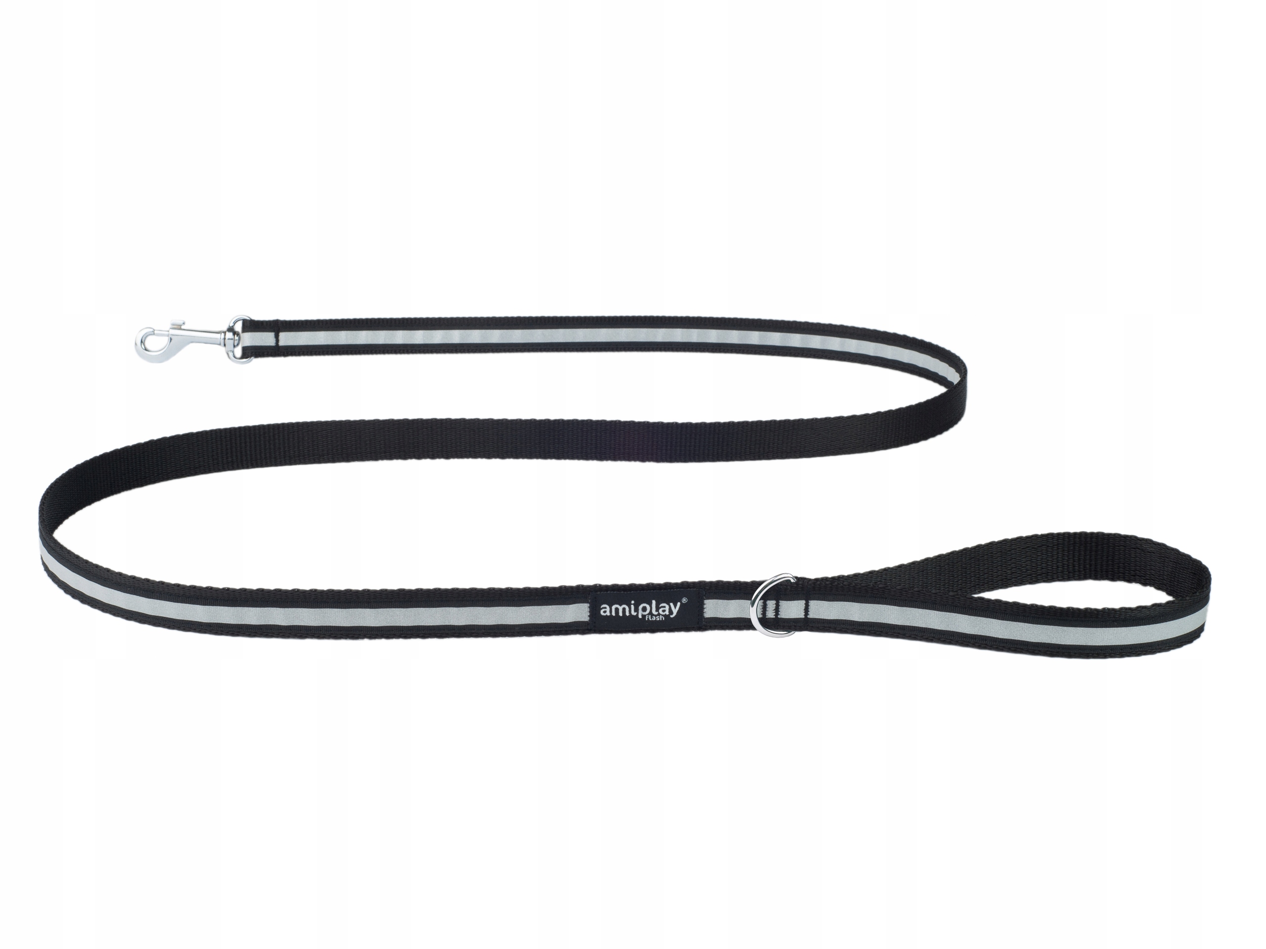 

amiplay Smycz odblaskowa Shine M Czarna