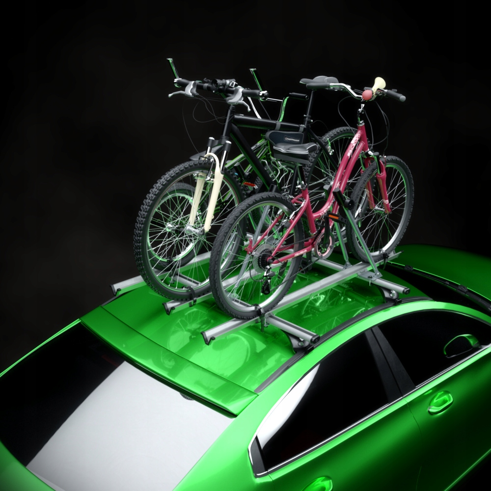 3x BAGAŻNIK DACHOWY NA ROWER - ALUMINIOWY UCHWYT ROWEROWY NA DACH - AMOS Nośność uchwytu 18 kg