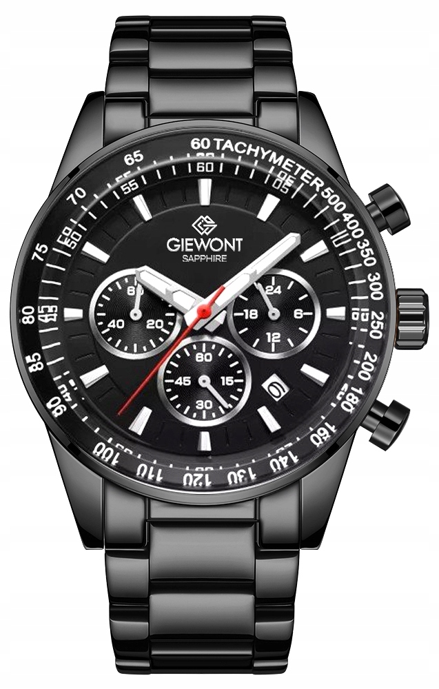 Pánské Hodinky Giewont Chronograph Sapphire Černé GW9140-B2