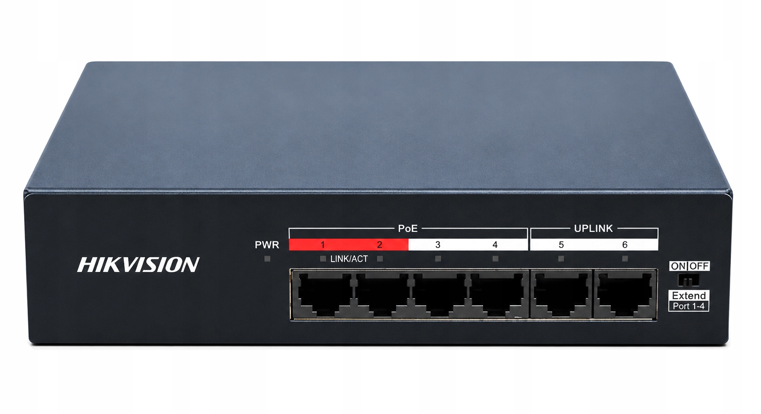 Switch Poe Hikvision 4x Poe 2x Uplink 35W pro Ip Kamery
