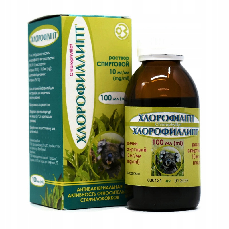 TEKUTÝ CHLOROFYLIPT 100ML AROMATICKÉ KVAPKY ORIGINÁL UKRAJINA